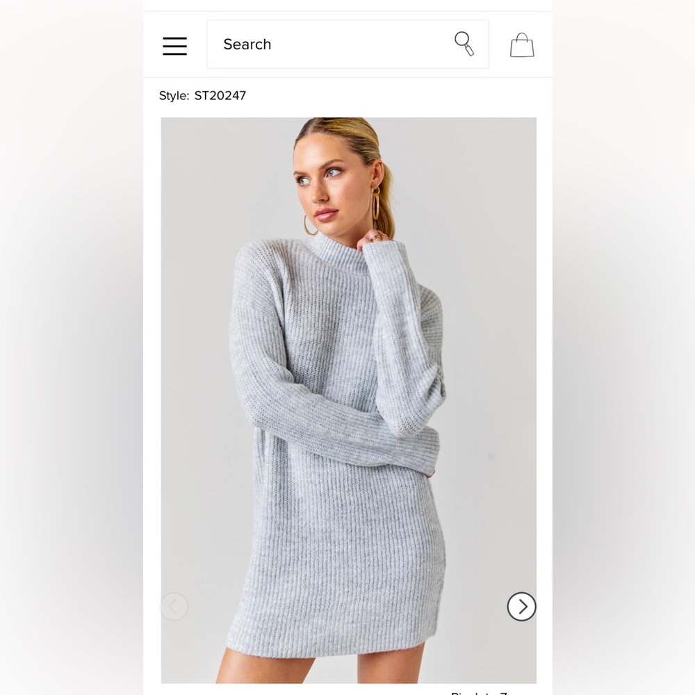 Francesca’s Riley Mock Neck Sweater Dress